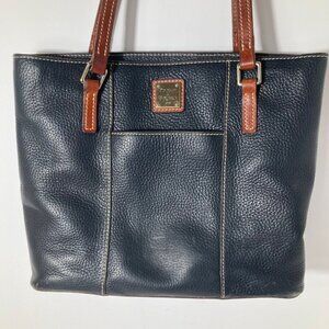 Vintage Dooney & Bourke Pebbled Leather Lexington Shoulder Bag Black 8 x 12"‎